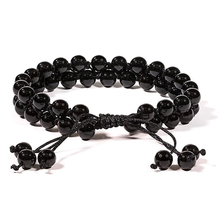 Armband aus schwarzem Stein - Tibetwelt