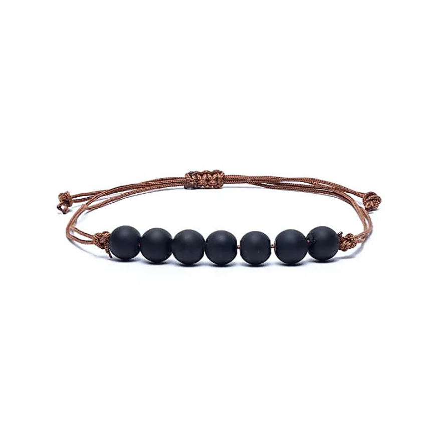 Obsidianarmband, verstellbar - Tibetwelt