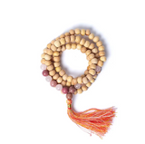 Mala Tulsi Thulit und Rosenquarz