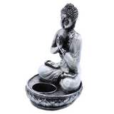 Anjali Mudra Buddha-Statue mit Kerzenhalter
