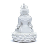 Buddha-Statue mit Glocke und weißem Dorje