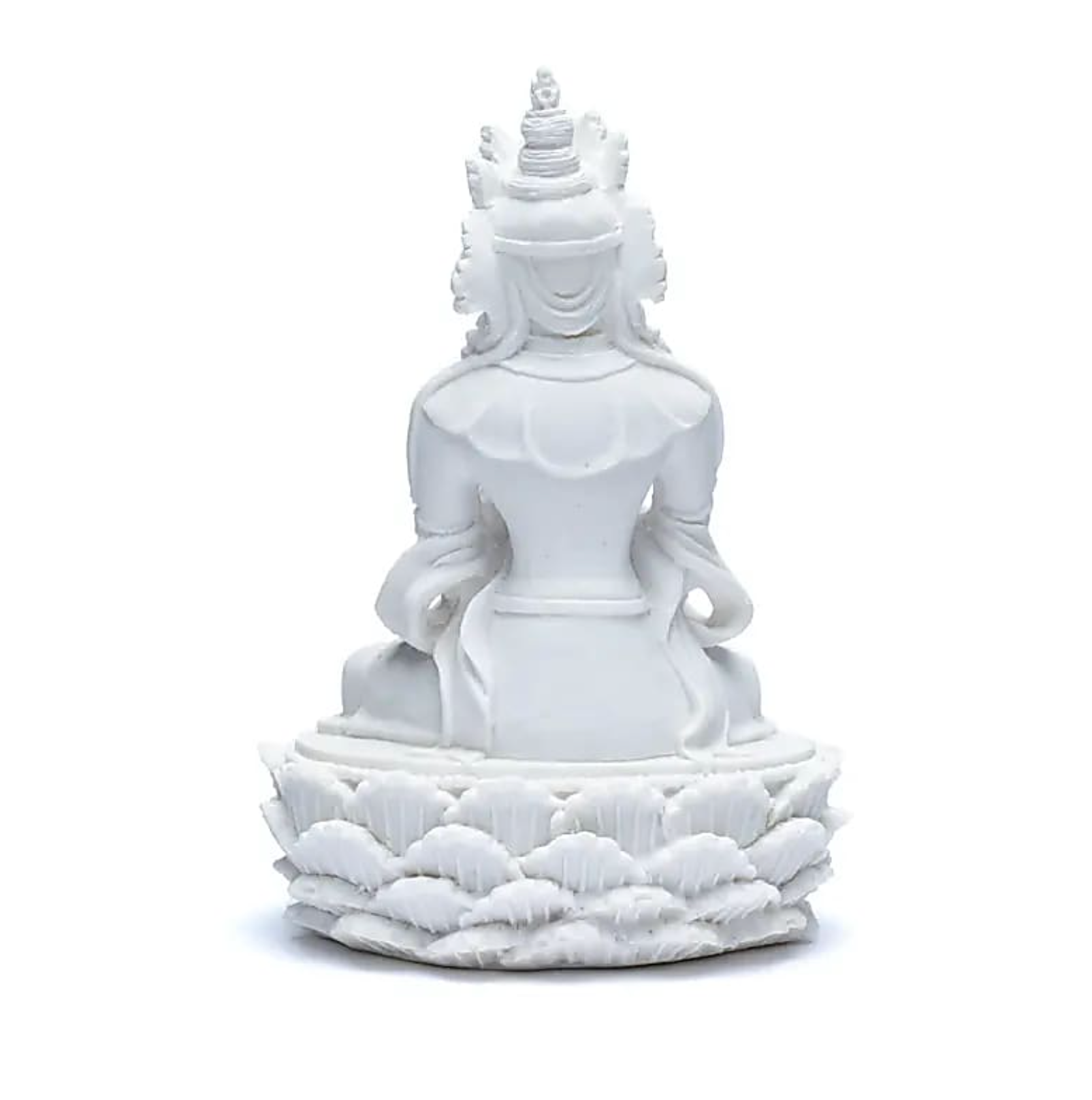 Buddha-Statue mit Glocke und weißem Dorje