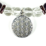 Amethyst Bergkristall Blume des Lebens Armband