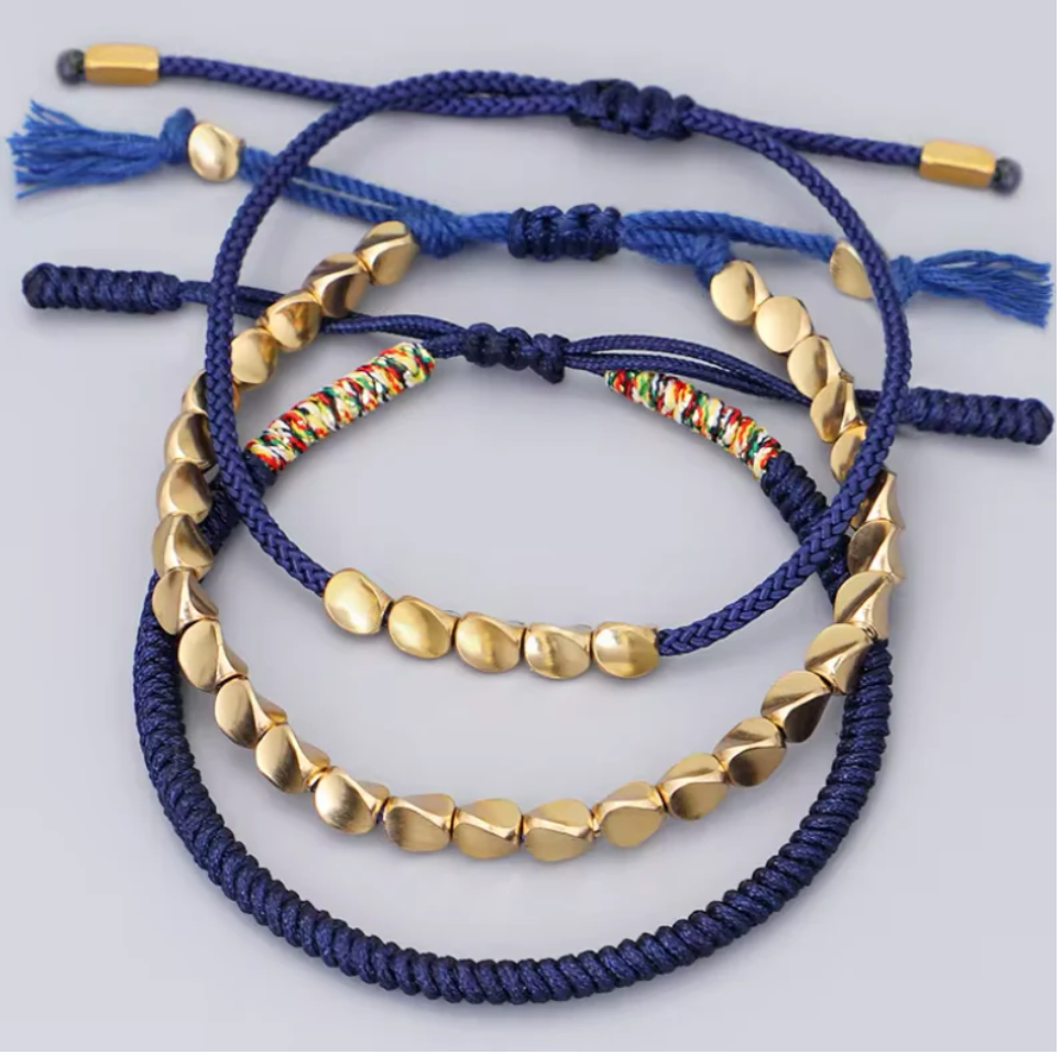 Glücksarmbänder – 3er-Set, Marineblau