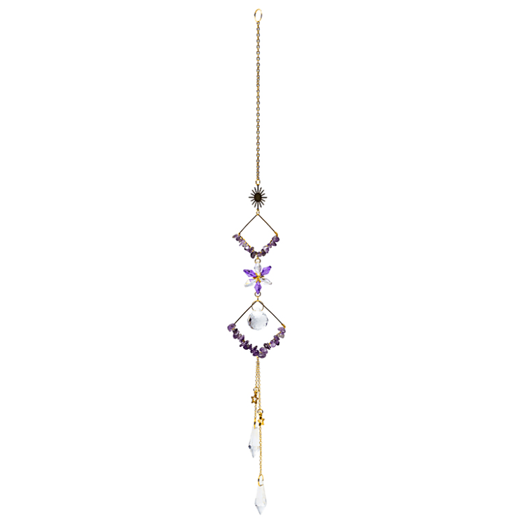 Sonnenfänger aus Kristall und Amethyst-Diamant