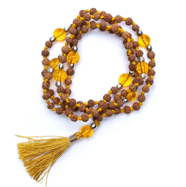 Mala Rudraksha und Citrin