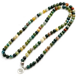 Tibetische Mala 108 Perlen Fancy Jasper