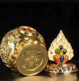 Shakyamuni-Buddha-Statue mit Bodhi-Baum