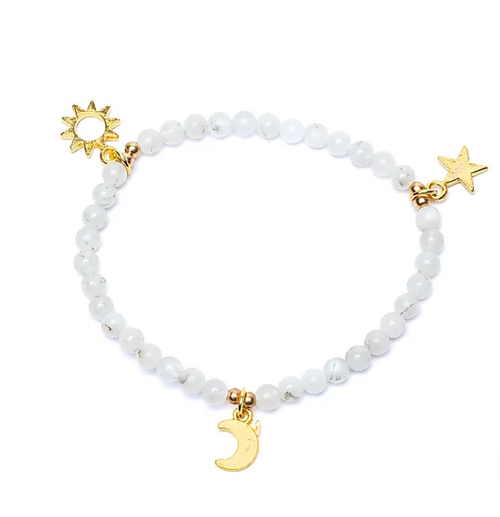 Himmlisches Mondsteinarmband