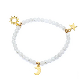 Himmlisches Mondsteinarmband