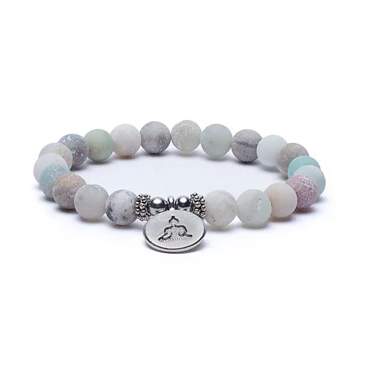 Gelassenheitsarmband – Amazonit & Buddha