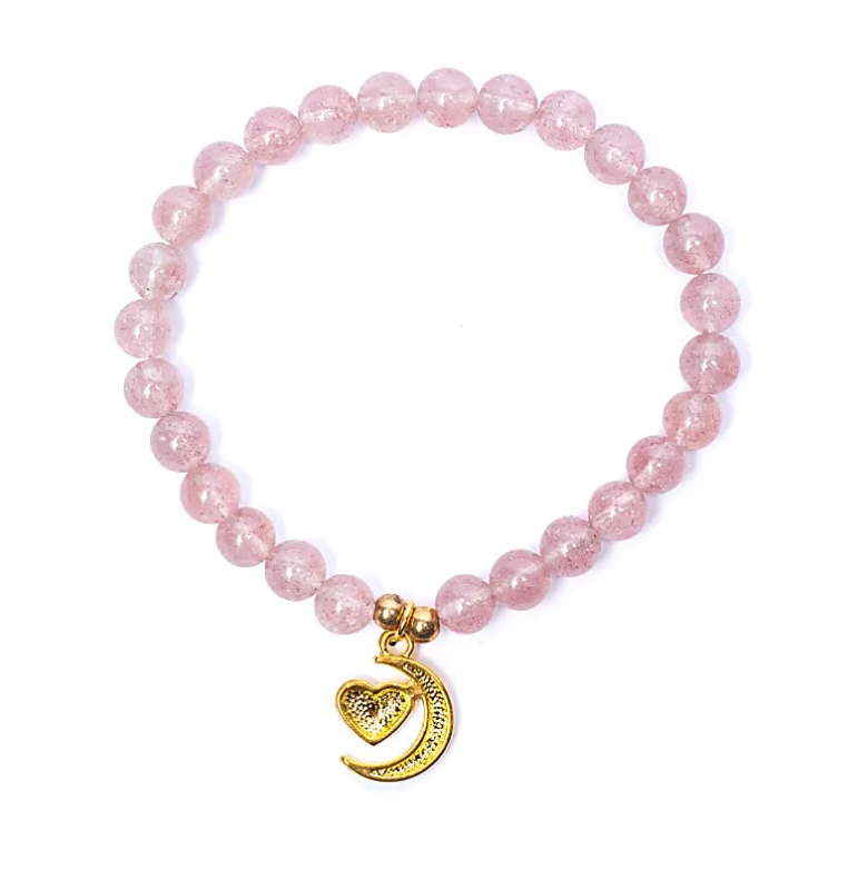 Erdbeerquarz-Armband – Liebe, Sanftmut und Frieden 
