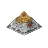 Orgonitpyramide Himmlische Flügel – Angelit &amp; Engelsymbol