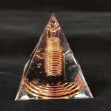 Orgonitpyramide Schwarzer Schild – Obsidian