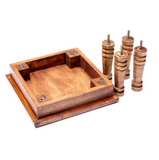 Blume des Lebens Tisch – Heilige Energie &amp; Harmonie aus Akazienholz 