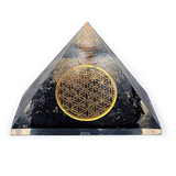 Orgonitpyramide Schwarzer Schild – Obsidian
