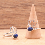 Elastischer Ring aus Amethyst-, Rosenquarz- und Bergkristallperlen