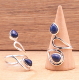 Elastischer Ring aus Amethyst-, Rosenquarz- und Bergkristallperlen