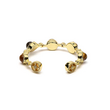 Elastischer Ring aus Amethyst-, Rosenquarz- und Bergkristallperlen