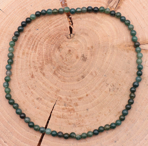 Collier Forêt Intérieure – Agate Mousse - univers tibet