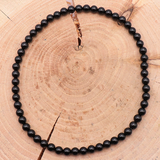 collier boule onyx 8mm - univers tibet