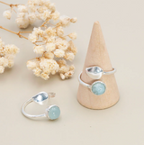 Ring Serenity Blatt AA & Sterling Silber