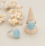 Ring "Eclat des eaux" aus Aquamarin AA & Silber 925