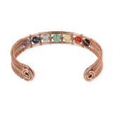 Kupfer-Magnetarmband mit Chakra-Steinen – 1098 Gauss