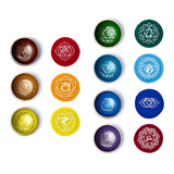 7 farbige Chakra-Klangschalen