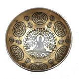 Tibetische Klangschale Buddha Bodhibaum 16 cm