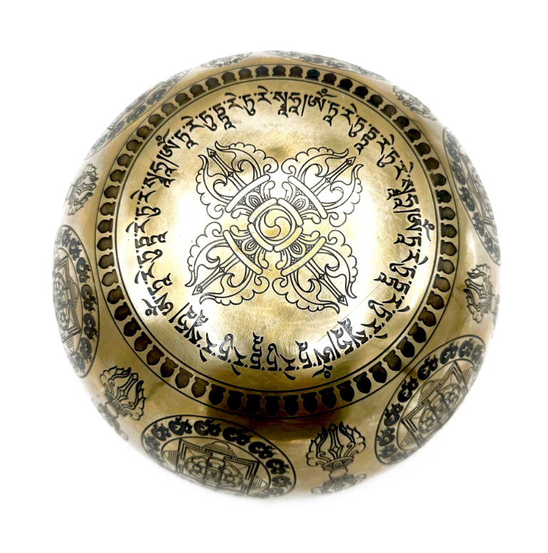 Tibetische Klangschale Buddha Bodhibaum 16 cm