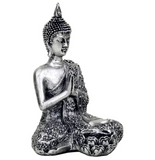 Namaste Buddha mit Kerzenhalter