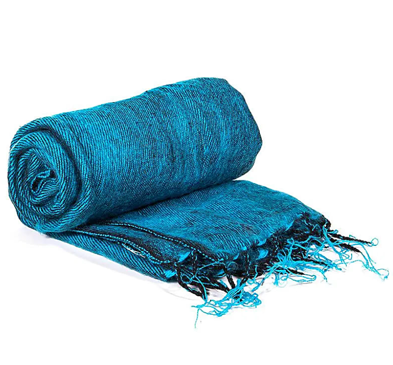 Wasserblauer Meditationsschal