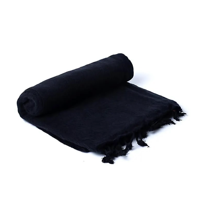 Schwarzer Meditationsschal