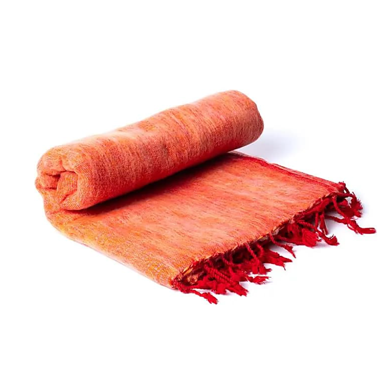 Orange Meditationsdecke