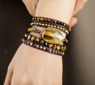 Wickelarmband - Tigerauge 