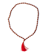 Mala aus Mond-Stein, Pêche-Rudraksha - Gotische Kette