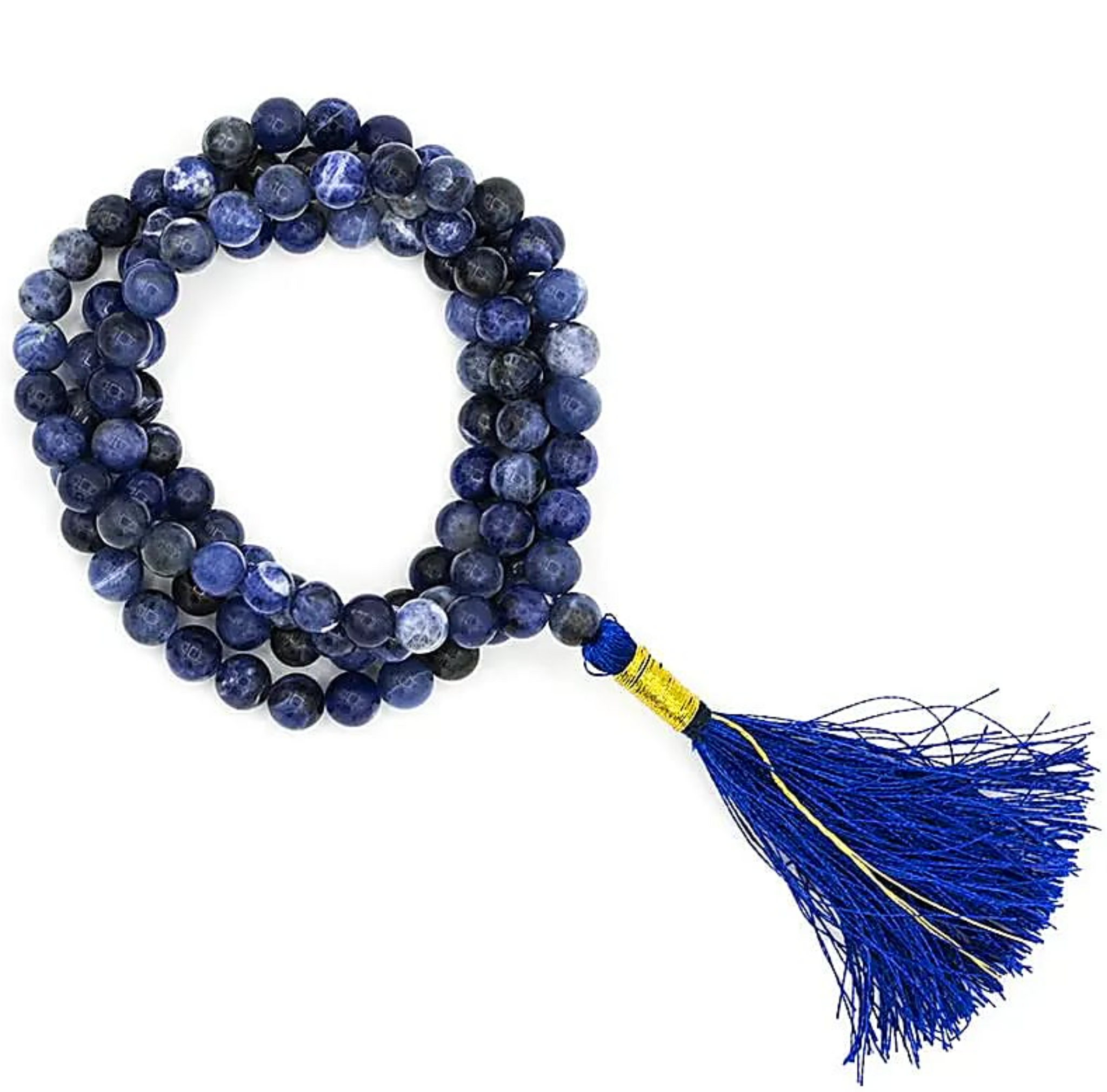 Tibetan Mala aus Sodalit - Tibetische Welt