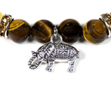 Armband mit 7 Chakren aus Tigeraugenstein - Tibetwelt