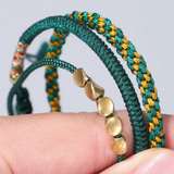 Buddhistische Kupferperlenarmbänder - Grün