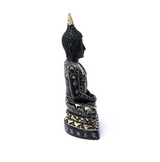 Schwarze Buddha-Statue in Meditation