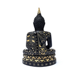 Schwarze Buddha-Statue in Meditation