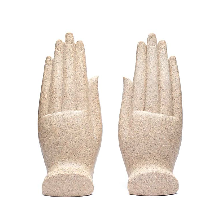 Namaste Mudra Hands Statue mit Buddha
