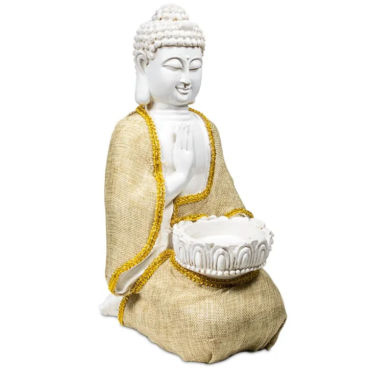 Buddha-des-Friedens-Statue-Kerzenhalter