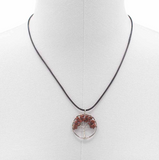 Roter Jaspis Baum des Lebens Anhänger 