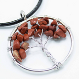 Roter Jaspis Baum des Lebens Anhänger 