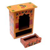Handbemalter buddhistischer Altar mit Schublade