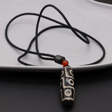 Achat Dzi 9 Augen Anhänger