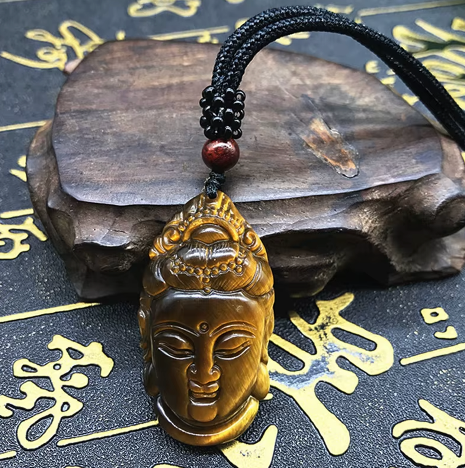 Tigerauge Buddha Anhänger