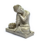 Ruhige und entspannende Buddha-Kerzenhalterstatue